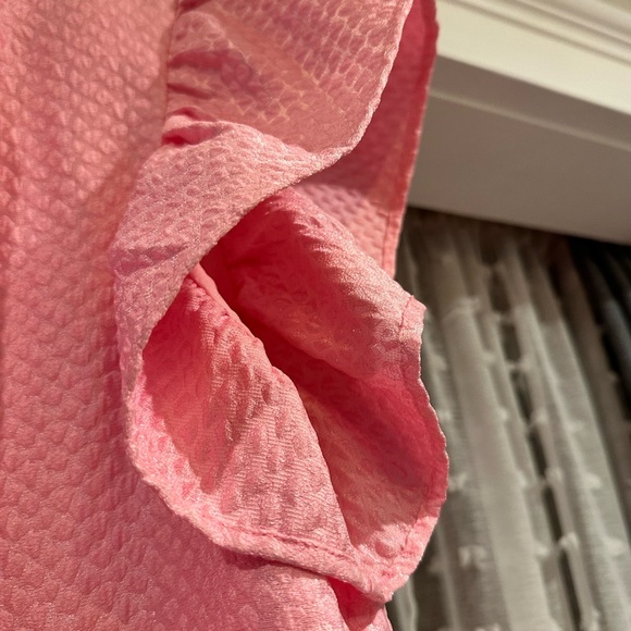 Pink Ruffle Sleeve Dress - Picture 3 of 9